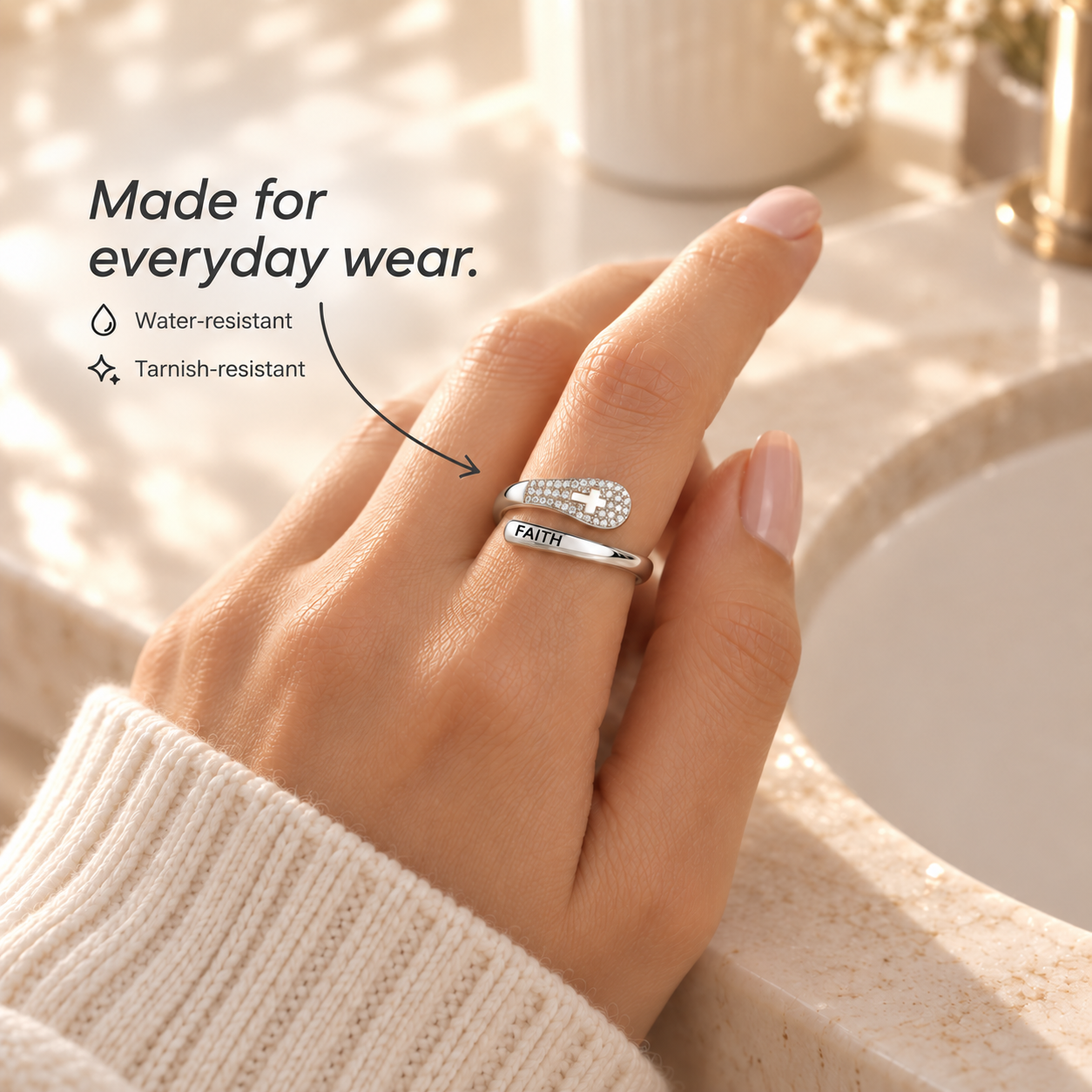 Faith Over Fear Ring
